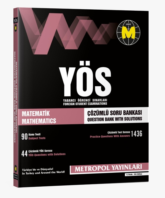 Resim METROPOL YAYINLARI TR-YÖS MATEMATİK TÜM KONULAR (ÇÖZÜMLÜ SORU BANKASI)