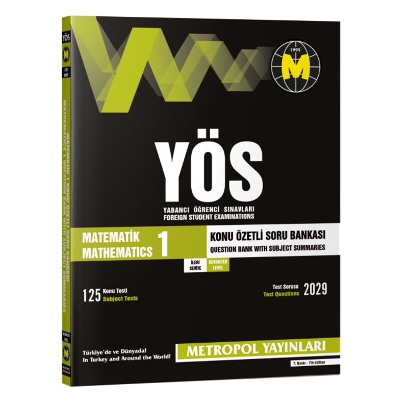 Resim METROPOL YAYINLARI TR-YÖS MATEMATİK KONU ÖZETLİ SORU BANKASI-1 (İLERİ SEVİYE)