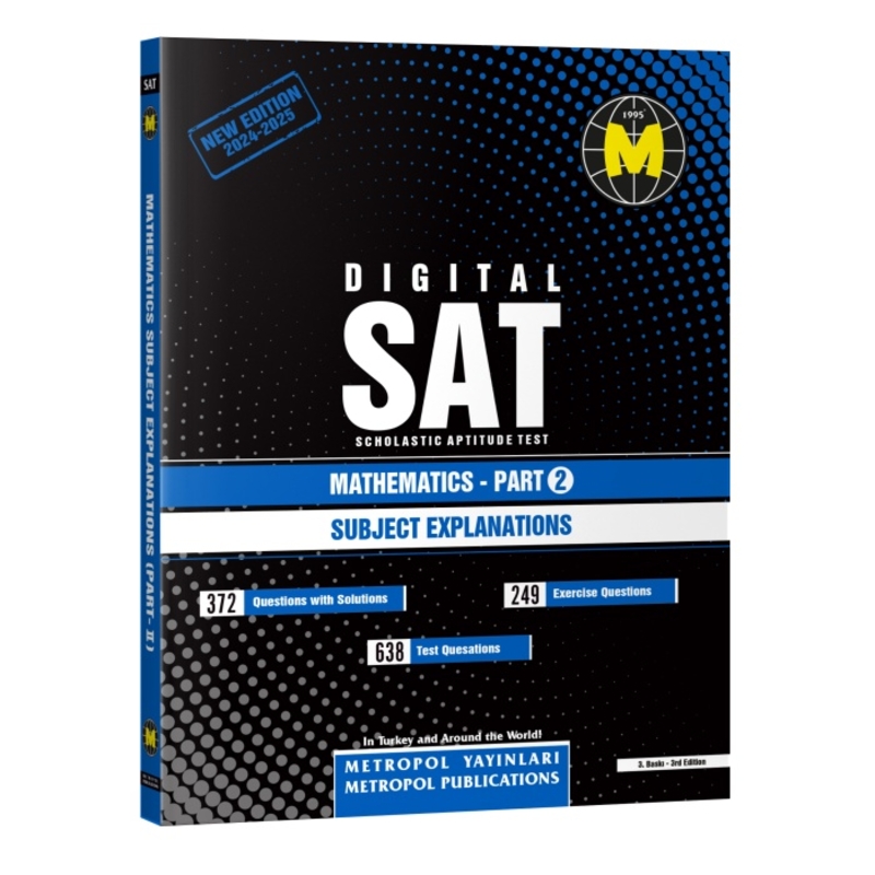 Resim METROPOL YAYINLARI DIGITAL SAT MATHEMATICS - PART 2 (SUBJECT EXPLANATIONS)